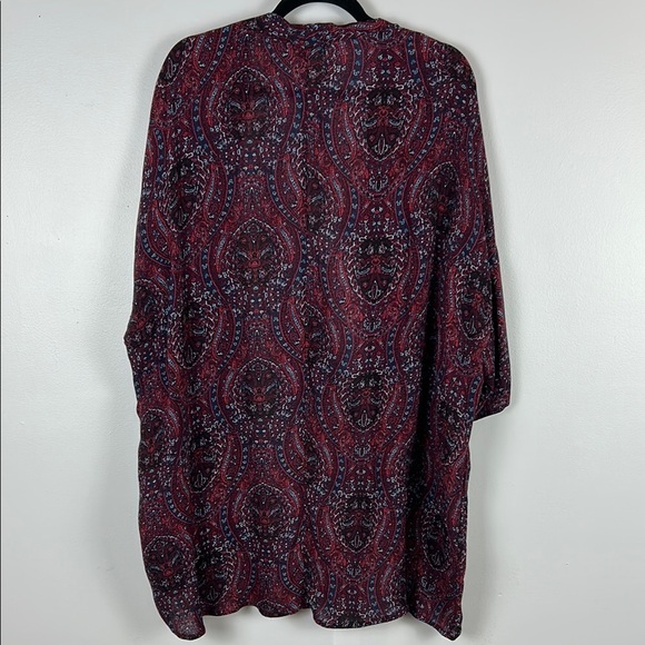 American Eagle Paisley Print Kimono Cardigan Size Medium - Picture 9 of 10